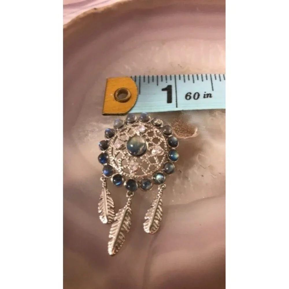 Labradorite Dream Catcher Pendant